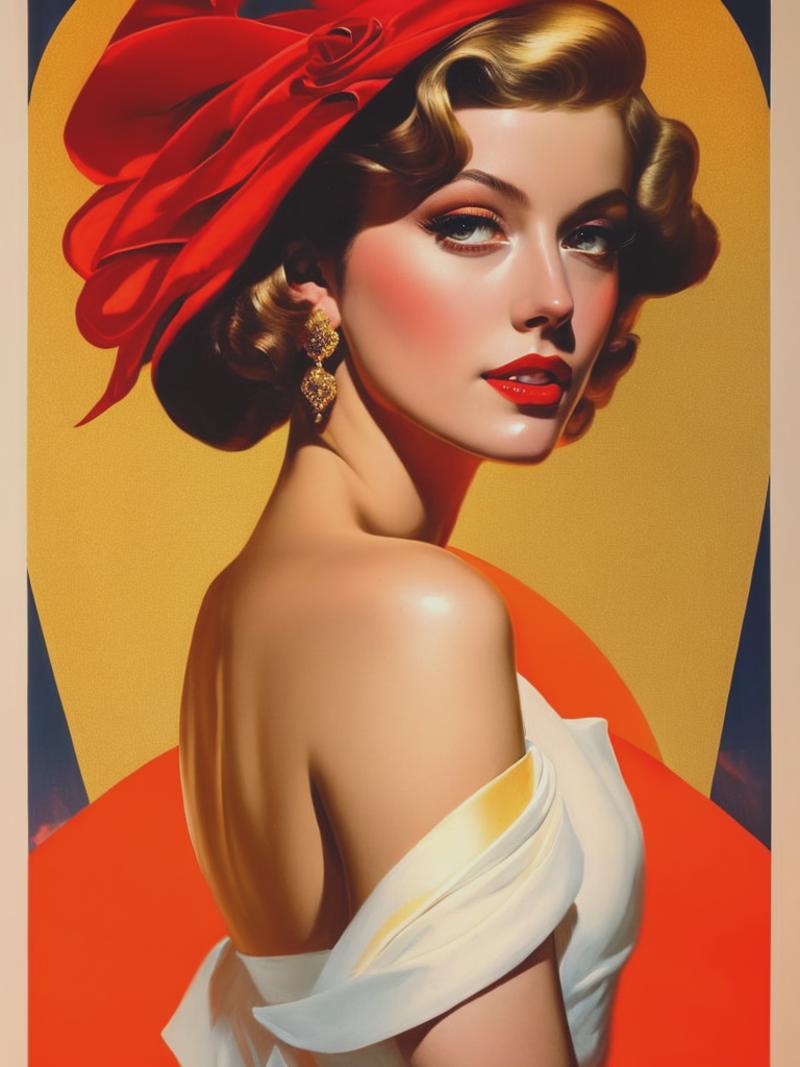 06951-3740094203-Elizabeth Alexandra Mary Windsor looking in camera, painting in the style of emiliano ponzi, rolf armstrong, light amber and red.png